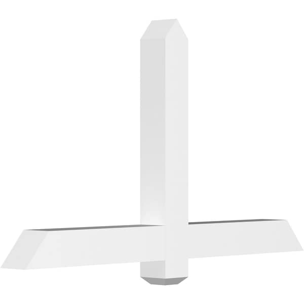 Ekena Millwork Eugene Architectural Grade PVC Gable Bracket, 48"W x 28"H x 4"D x 4"F, 14/12 Pitch GBP048X28X0404EUG00 - main
